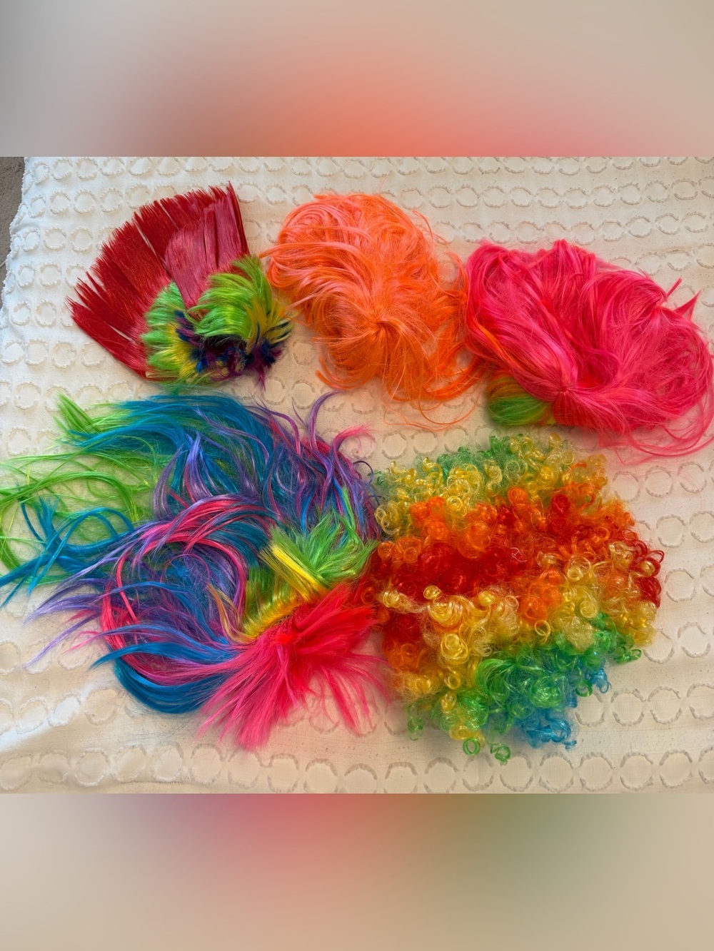 Kids Rainbow Wig Pack - Multicolor Costume Hair
